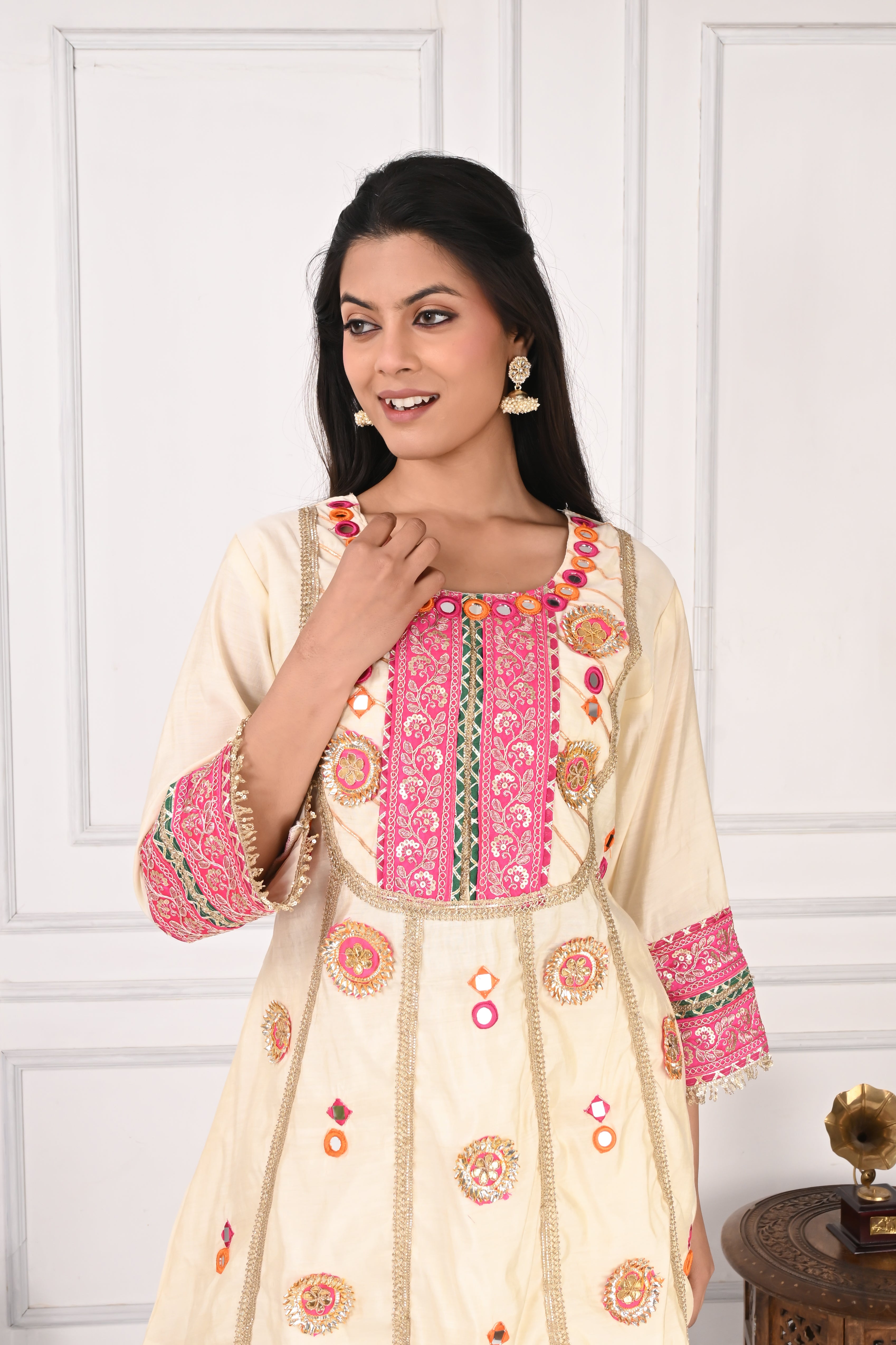 NR-138 Ivory Embroidered Co-Ord Set