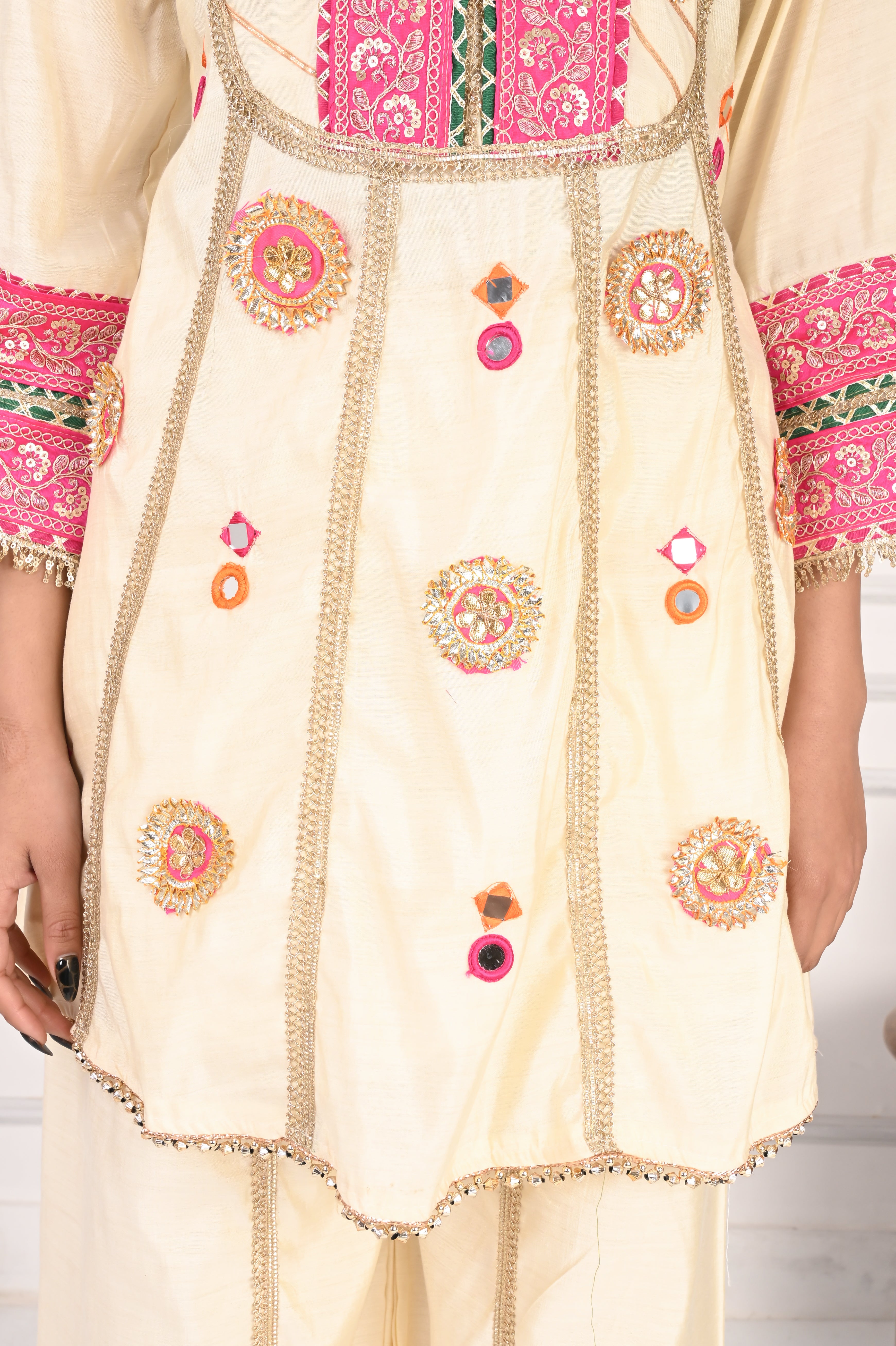NR-138 Ivory Embroidered Co-Ord Set