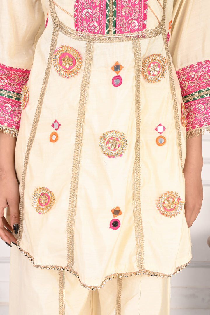 NR-138 Ivory Embroidered Co-Ord Set