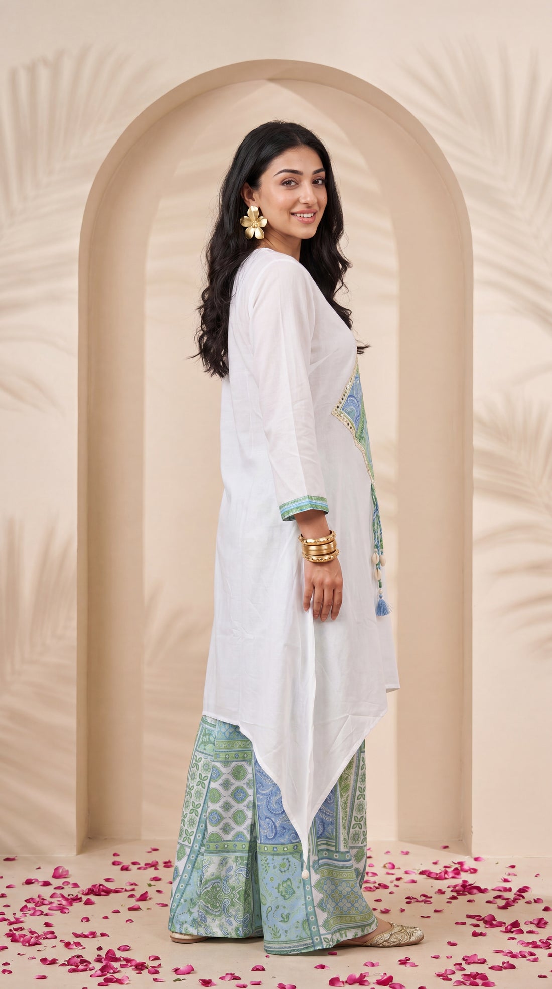 NR-143 White & Pastel Patchwork Co-ord Set