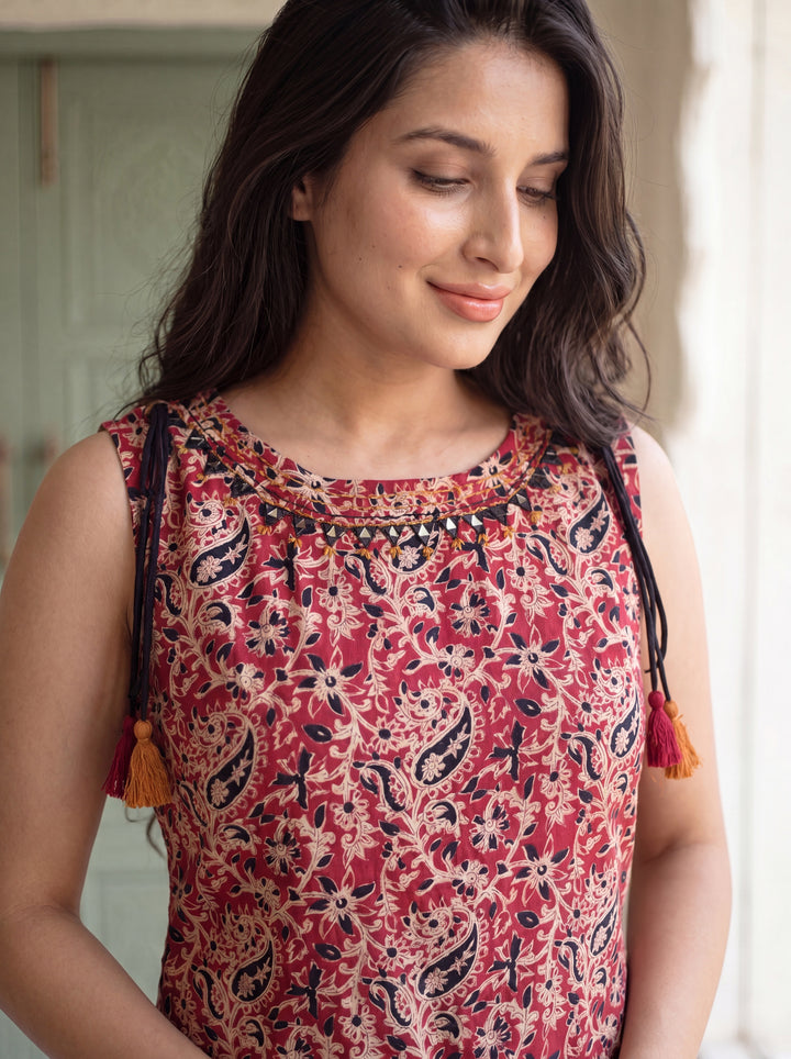 NR-149 Heritage Ajrakh Print Cotton Kurta Set