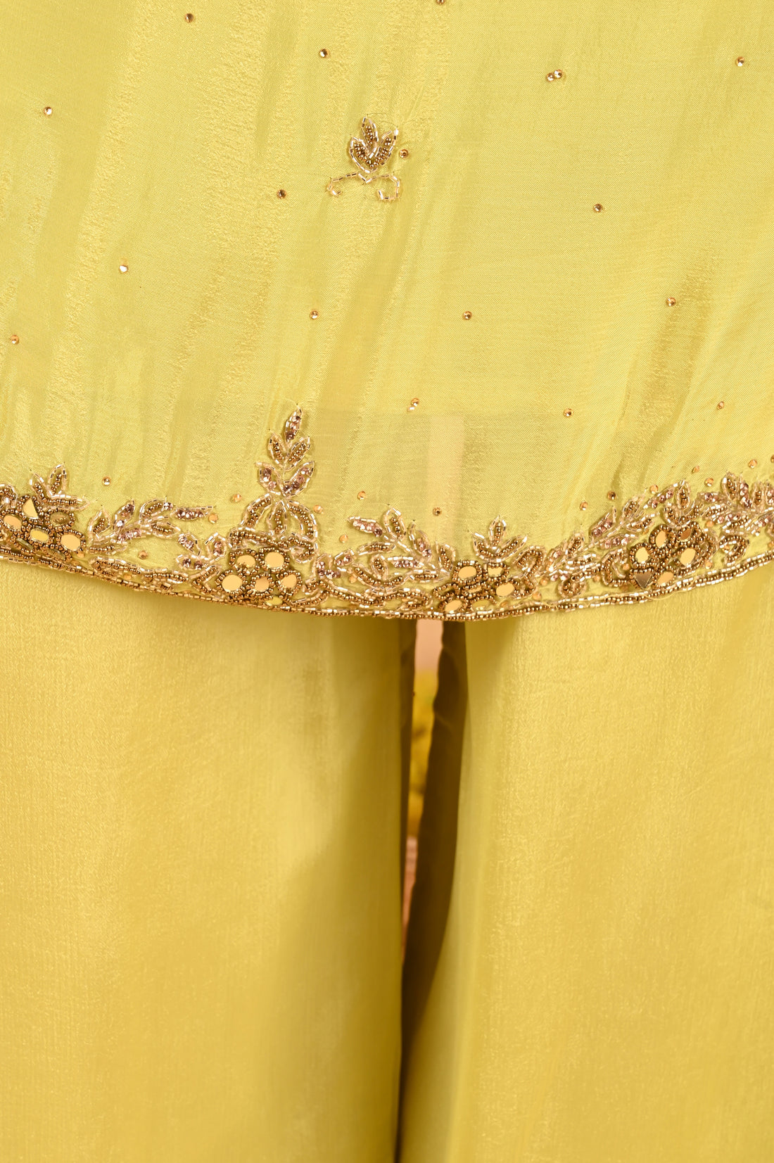 NR-120/ Lime Green Hand-Embellished Kurta Set